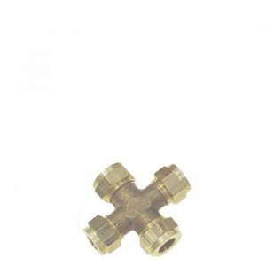 WADE-MT112 Wade Brass Compression Fittings 12MM OD EQUAL TEE 