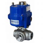JV240010 – Electrically Actuated Three-Way T-Ported Stainless Steel Ball Valve