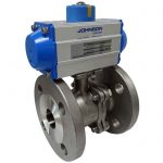 JV240024 – Pneumatically Actuated Two-Piece Stainless Steel Ball Valve, Flanged PN16/40