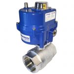JV240031 – Electrically Actuated Brass Nickel Plated WRAS Approved Ball Valve