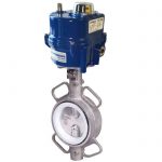 JV240005 – Electrically Actuated Stainless Steel Wafer Butterfly Valve, PTFE Lined