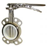 JV100005 – Stainless Steel Wafer Butterfly Valve, PTFE Lined & Stainless Steel Disc