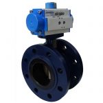 JV240028 – Pneumatically Actuated Marine Quality Double Flange Butterfly Valve