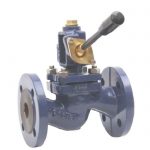 JV370002 - Ductile Iron Lever Operated Self Closing Globe Valve - Straight Pattern