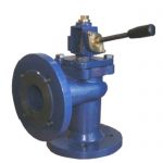 JV370003 - Ductile Iron Lever Operated Self Closing Globe Valve - Angle Pattern