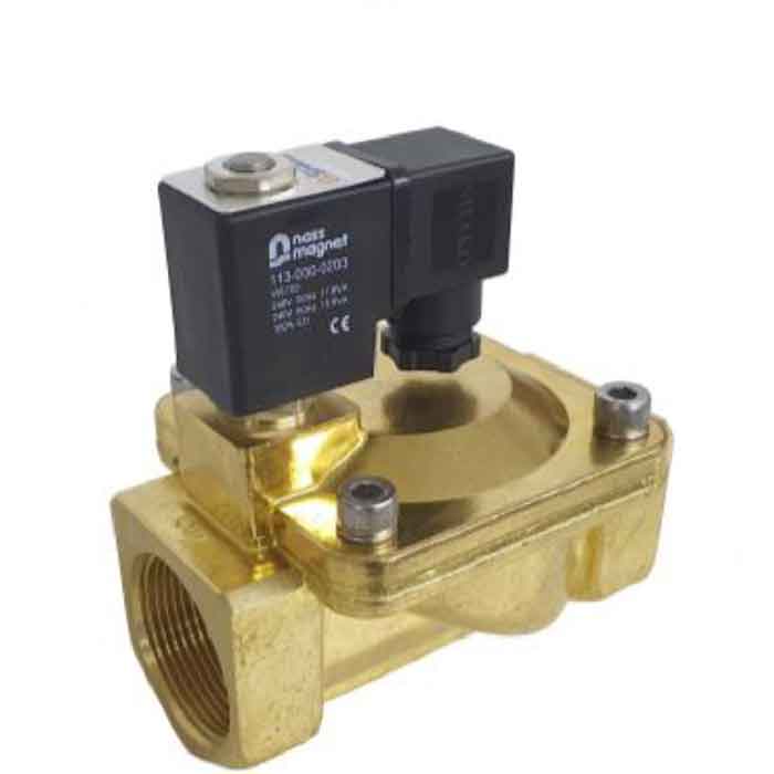 10bar 2,5 MM-way solenoid valve 230V Brass Normally Closed directly Hung 